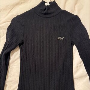 Kith Women's Black Turtleneck Sweater Dress